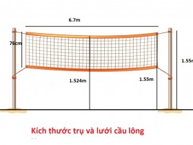 Lưới cầu lông cao bao nhiêu? Kích thước lưới cầu lông theo tiêu chuẩn