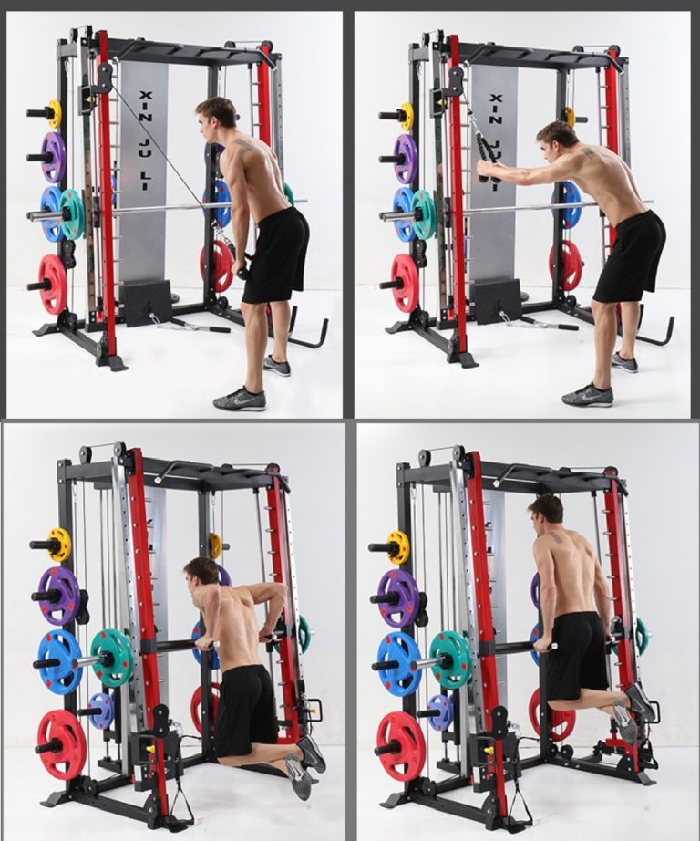 Bài tập kéo cáp bằng dây thừng trên bộ khung gánh tạ JLX9
