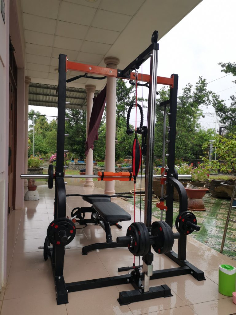 Bộ khung gánh tạ đa năng K8 có cấu hình ghế tập rời đi kèm