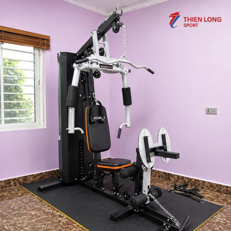 Giàn tạ đa năng HQ-708 New với hệ thống tạ khối và các trạm tập