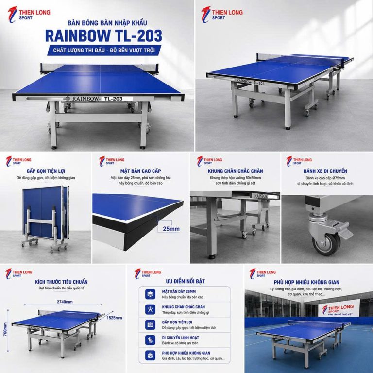 Hình ảnh Bàn bóng bàn nhập khẩu Rainbow TL-203