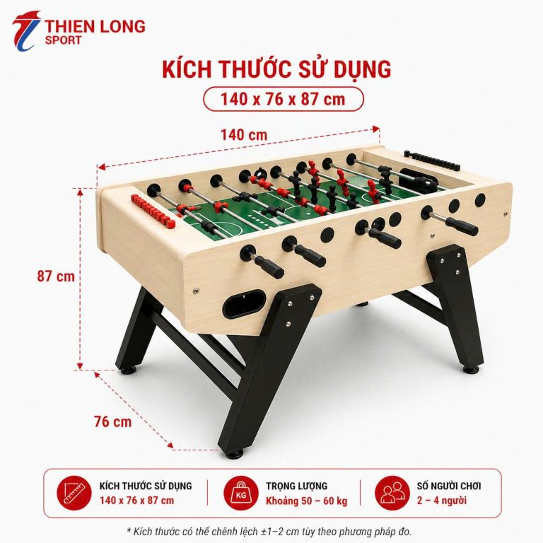 Kích thước Bàn Bi Lắc JX 125