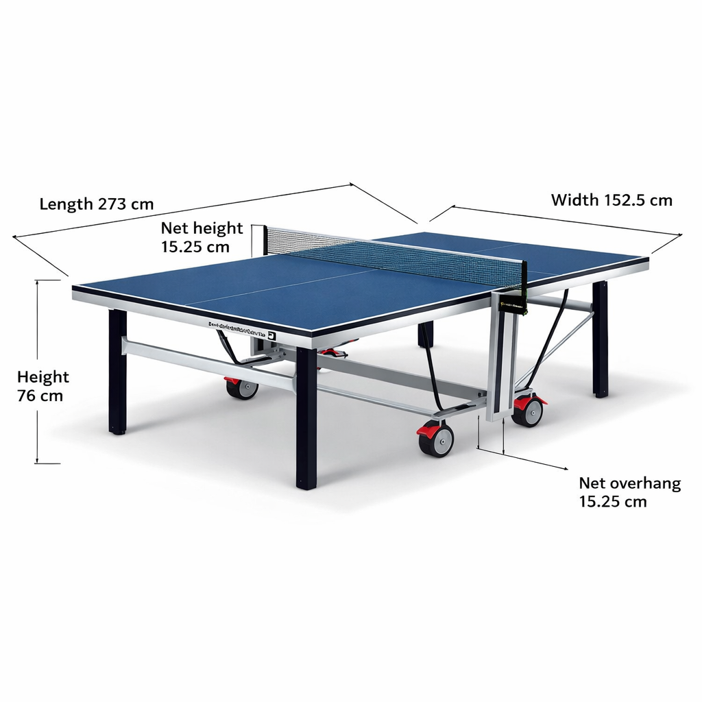 Chiều cao của bàn bóng bàn tiêu chuẩn dựa theo vóc dáng trung bình của các vận động viên