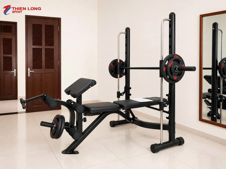 Hình khung FX32 lắp đặt thực tế giúp tham khảo không gian tập Squat và các bài sức mạnh