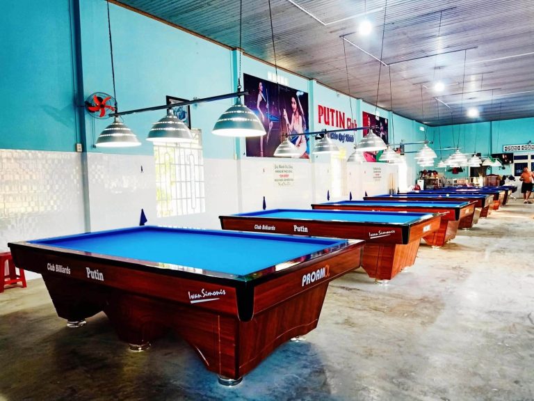 Ảnh thực tế bàn bida dùng minh họa kiểm tra thành băng